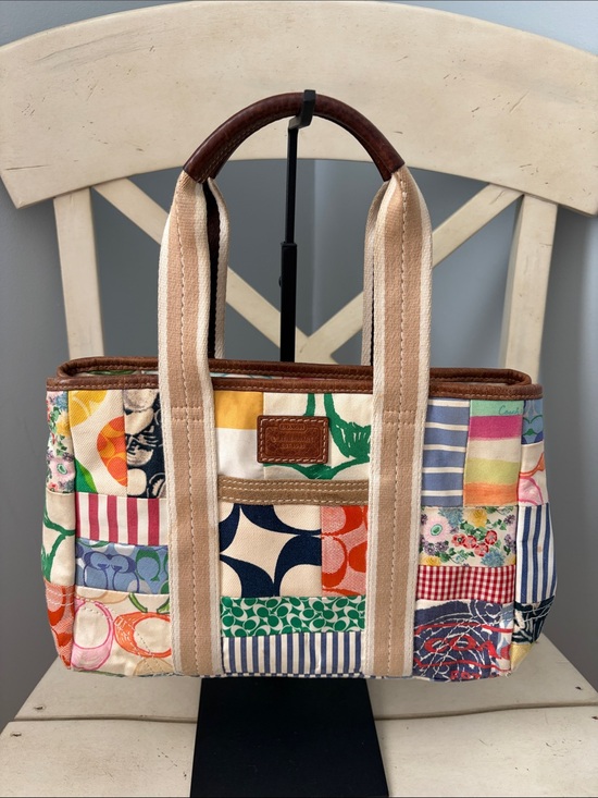 Coach Handbags - Coach Patchwork Canvas Tote Bag by Coach - Multicolor